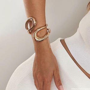 Silver Cuff Bracelet, Gold Bangles, Chunky Bracelet, Gold Cuff Bracelet, Silver Chunky Bangles,  Unique Bracelet For Women