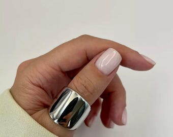 Dainty Silver Ring, Dome Ring, Ring Chunky, Ajustable Ring, Midi Ring, Open Ring, Gold Ring, Ring For Women