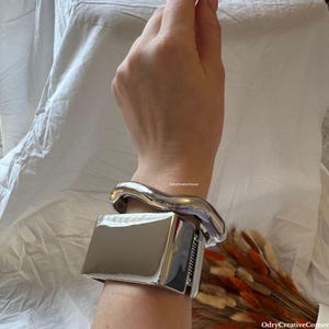 Gouden manchetarmband, zilveren dikke armband, gouden armband, zilveren armband, koperen armband, sierlijke armband voor vrouwen
