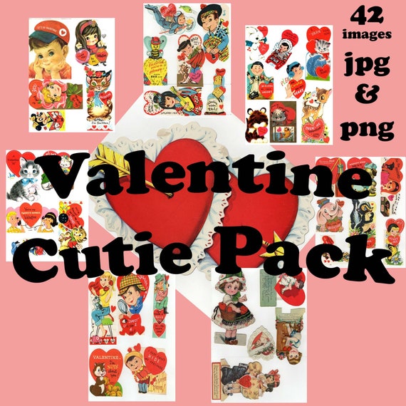 Valentine Day Card Digital Instant Download Valentine Card Bundle