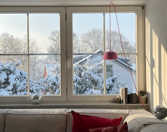 BONNIE (PRE-ORDER) — Pendant Lamp | Hand-knitted lampshade made of pure wool | Felt hanging lamp | Decorative object | Lamp