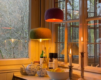 Knitting pattern in German - BONNIE & LOLA | Lampshades by elma | Felt lamp | Wool lamp