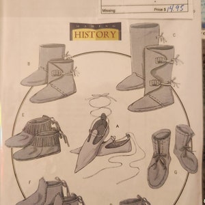 May include: A sewing pattern for making different styles of boots. The pattern is called "Butte" and is number B5233. The pattern is for one size and is complete. The price is $14.95.