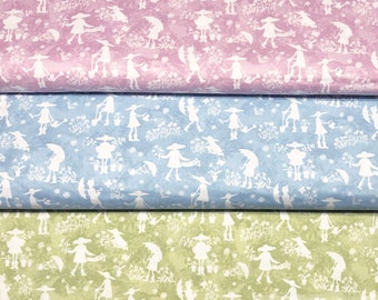 April Showers - Gardener Silhouettes - cotton fabric by the yard