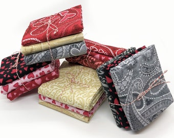 Stocking Stuffer Fat Quarter Bundles: Key to My Heart mini-bundles