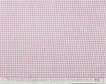 Tiny Gingham cotton flannel fabric by the yard - from the Buttercup Babies collection