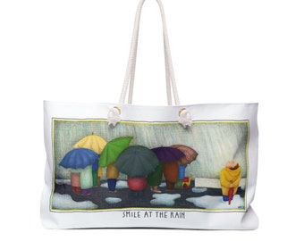 Smile at the Rain Large Weekender Bag