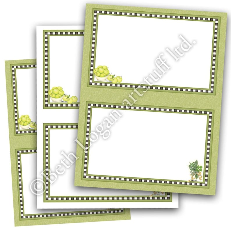 Recipe Binder Refill Pages 13 Downloadable PDF Files Etsy