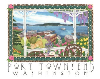 Port Townsend Washington Lithograph Print