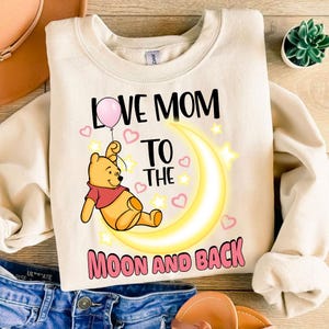 Gelber Bär Liebe Mama zum Mond und zurück png, Honig Bär Aquarell digitale Clipart, Bär und Freunde Png, Honig Bär Mama Png