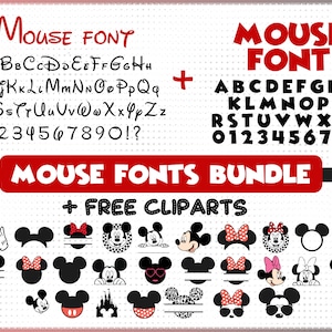 Mouse Font Bundle SVG, Mouse Font SVG, Mouse Ttf Letters SVG, Vinyl Cut File, Otf, Svg, Pdf, Dxf, Printable Design File, Customize Gift Svg