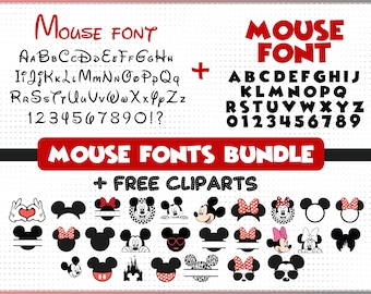Mouse Font Bundle SVG, Mouse Font SVG, Mouse Ttf Letters SVG, Vinyl Cut File, Otf, Svg, Pdf, Dxf, Printable Design File, Customize Gift Svg