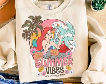 Summer Vibes PNG, Magical Mermaid Sublimation Design PNG, Retro Summer Png, Princess Summer Png, Magical Kingdom, Magical Summer Shirt Png