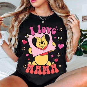 Gelber Bär I love Mama png, Honig Bär Aquarell Digitale Clipart, Bär und Freunde Png, Honig Bär Mama Png