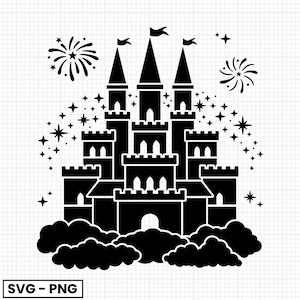Schloss Mickey, Schloss Clipart, Herzkopf, Mickey Mouse, Schloss Mickey, Schloss Disney, Cut Files für Cricut Silhouette