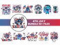 4th Of July Blue alien PNG Bundle, Blue Cartoon Sublimation Bundle, 4th July Blue Cartoon, Fourth of July T Shirt Design, USA sublimation