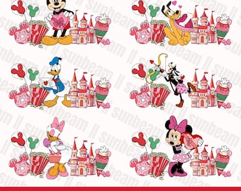 Micey Mouse valentines PNG bundle, Mouse couple valentine Png, Valentine's Day, Valentines Png, Valentines Couple Shirt, Mouse And Friends