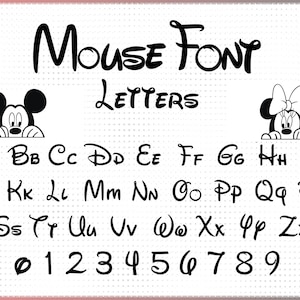 Computer Mouse Letter Format Mouse Font Bundle SVG, Mouse Font SVG, Mouse Ttf Letters SVG, Vinyl Cut ...