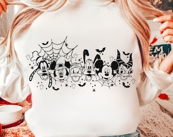 Ratón retro Halloween Svg, Ratón Micey de moda Halloween PNG, Truco o trato PNG, Halloween Png, Temporada espeluznante Png, Calabaza de Halloween