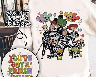 Retro Toy Cartoon halloween Look on the fright side Png, Trendy Toy cartoon Halloween PNG, Trick Or Treat PNG, Spooky Season Png