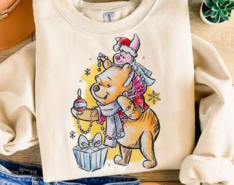 Christmas Bear And Friends Png, The Most Wonderful Time Of The Year Png, Merry Christmas Png, Yellow bear Christmas, Christmas Cartoon