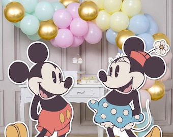 Printable Mikey & Mini Cutout, Diseyland Birthday Party Stand Up Prop, Mikey Baby Shower, Mini Birthday Party Decoration, Digital file