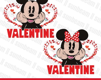 Micey Mini valentines PNG, Mouse couple valentine Png, Valentine's Day, Valentines Png, Valentines Couple Shirt, Mouse And Friends