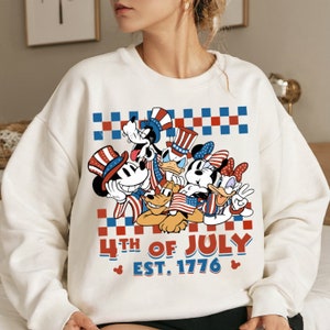 Mouse 4th Of July Est 1776 PNG, Mikey Sublimation, 4th July Mouse and Friends, Fourth of July T Shirt Design, USA sublimation, patriotic Png
