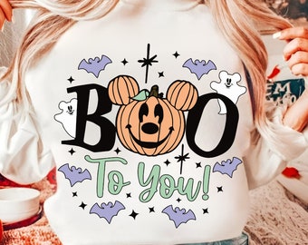 Halloween Boo to you Png, Trendy Nightmare Micey Mouse Halloween PNG, Trick Or Treat PNG, Halloween Png, Spooky Season Png, Halloween Png