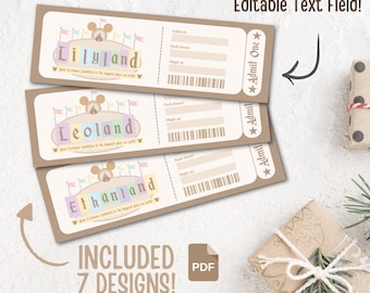 Entrada a Disneyland con nombre editable, reserva tu fecha, archivo digital, el cumpleaños más feliz del mundo, baby shower de Disneyland