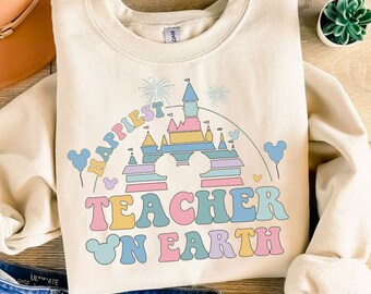 Mickeyy mouse Happiest teacher on earth Png, First Day Of School png, Mouse and friends, Mickeyy mouse teacher png