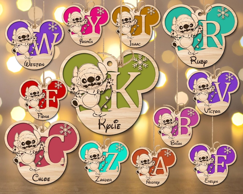 Personalized Cartoon Christmas Balls Svg Bundle, Monogram Alphabet ...