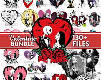 Nightmare Christmas Valentine Png Bundle, Be My Valentine Png, Killer Character Movie Png, Horror Valentine's Day, Valentines Couple Shirt