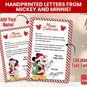 Lettre de Noël de Mickey mini Mouse, lettre My first trip to Wonderland Diseyland Surprise Reveal, voyage révélation surprise en téléchargement numérique