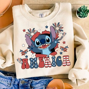 Alieno blu America PNG, sublimazione fumetto blu, fumetto blu 4 luglio, design maglietta 4 luglio, sublimazione USA, patriottico
