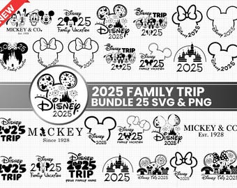 2025 Family Vacation SVG, Micey Mouse and Friends SVG, 2025 Family Trip SVG, Family Vacation 2025 svg, Family Tour Png, SvgFiles For Cricut