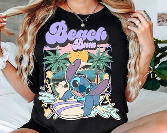 Beach Bum PNG, Blue alien Png, Stitch Sublimation Design Download, Cute Alien Png, Summer Stitch Png, Summer Vibes PNG, Magical Kingdom Png