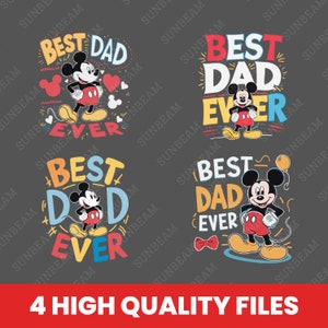 Best Dad Ever Pngs, Father&#39;s Day Png, Mouse Dad Shirt, Gift For Dad Png, Dad Shirt Svg, Family Vacation, Family Matching, Best Mouse dad