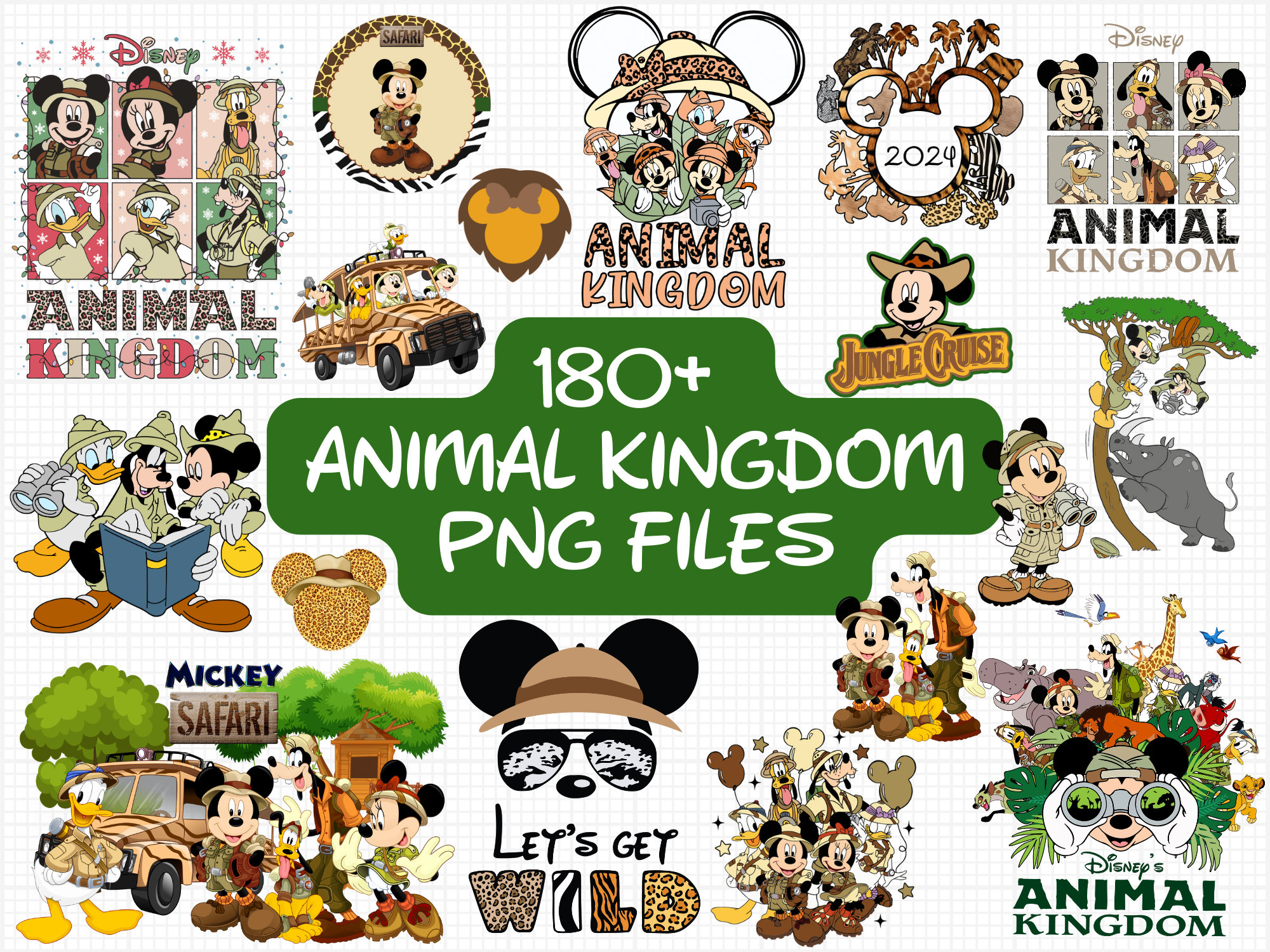 Paquete Micey Mouse Animal Kingdom Png, Mouse Family Safari Tour ...