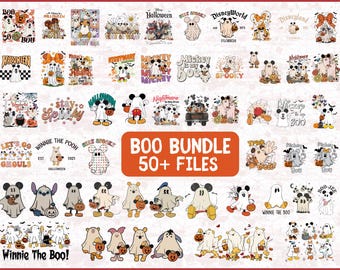 Bundle Halloween Mouse And Friends, Halloween Bundle, Trick Or Treat Svg, Spooky Vibes, Family Trip Svg, mikey mouse,  yellow bear halloween