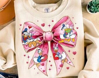 マウスデイジーバレンタインコケットPng、ピンクバレンタイン漫画キャラクターPng、バレンタインカップルシャツデザイン、ハッピーバレンタインデーシャツデザイン
