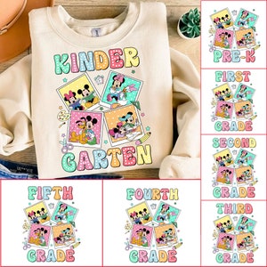 Retro mouse Back to School Bundle, Kindergarten, First Day Of School png, Mickeyy Mouse and friends, First/Second/Third Grade Design