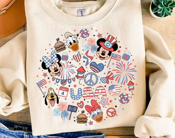 Usa Mouse PNG, Mikey Sublimation, 4th July Mouse and Friends, Fourth of July T Shirt Design, USA sublimation, patriotic Png
