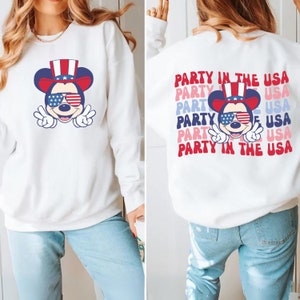 Party In The Usa Mouse PNG, Mikey Sublimation, 4th July Mouse and Friends, Fourth of July T Shirt Design, USA sublimation, patriotic Png