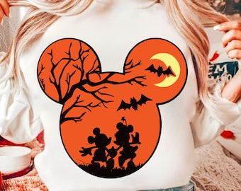 Trendy Micey Mouse Halloween PNG, Trick Or Treat PNG, Spooky Season Png, Halloween Pumpkin, Halloween Shirt Sublimation,  Halloween Png