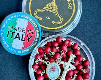 Vatican ROSARY-Pope Francis Rose scented Rosary with case - Blessed by Pope Leo- LUXURY quality