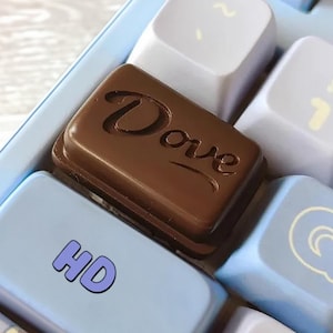 Cute Dove Chocolate Key Cap Handmade Artisan Keycap | Keycap | Cute Keycaps | Custom Keycap