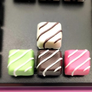 Cute Fudge Chocolates Key Cap Collection Handmade Artisan Keycap | Keycap | Cute Keycaps | Custom Keycap | Kawaii Keycap