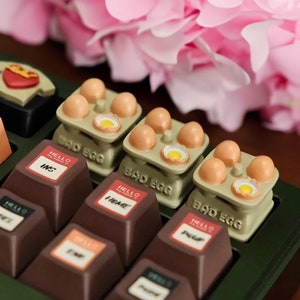 Cute Egg Key Cap Collection Handmade Artisan Keycap | Keycap | Cute Keycaps | Custom Keycap | Kawaii Keycap