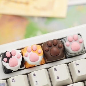 Cute Kitty Paw Keycap Handmade Artisan Keycap | Keycap | Cute Keycaps | Custom Keycap